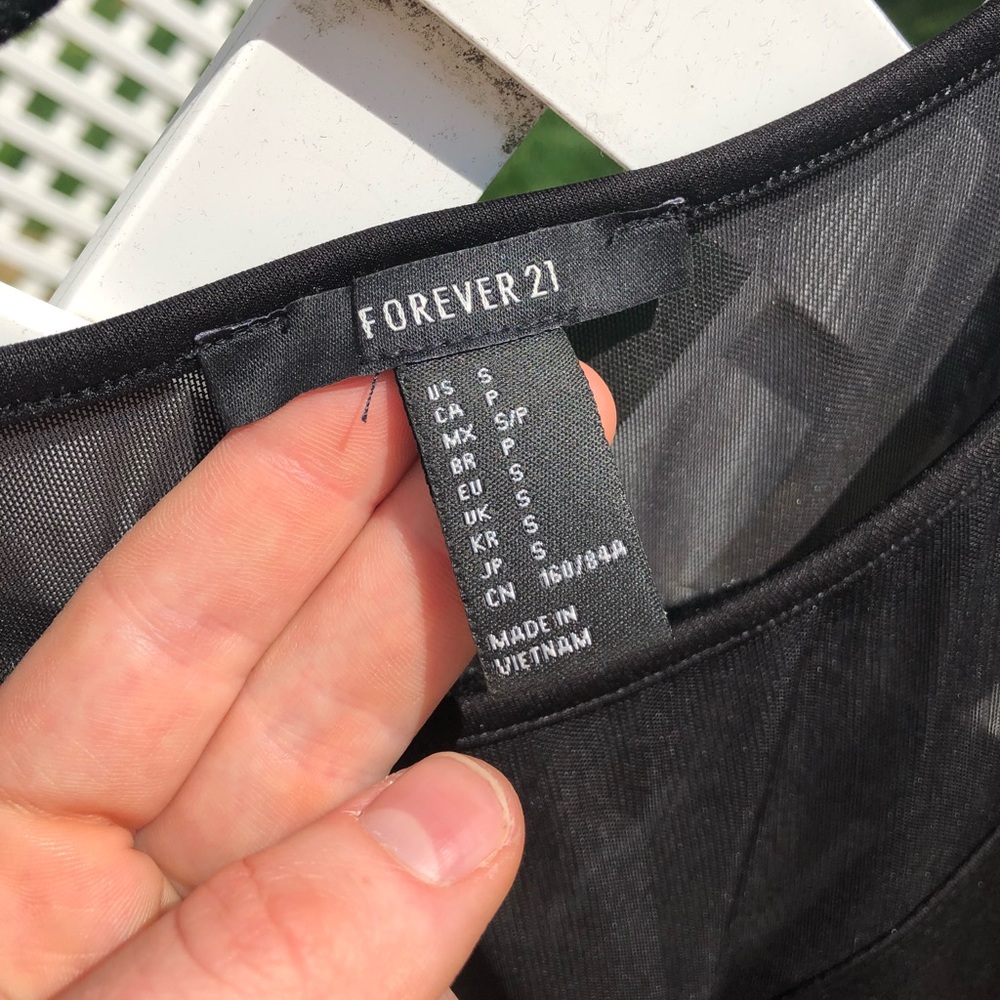 Forever 21 black mesh bodycon dress - Picture 3 of 4